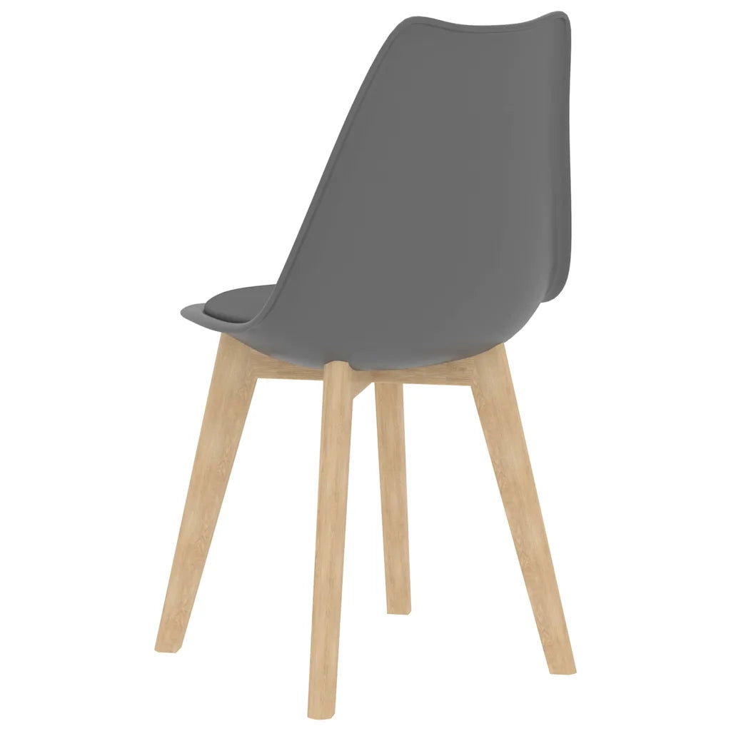 Sedie da Pranzo 2 pz Grigie in Plastica cod mxl 9356