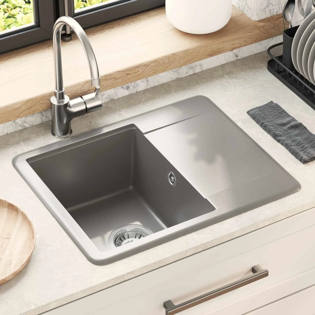 Lavello Grigio 560 x 460 mm 80% Quarzo e 20% Resina CFW9351773