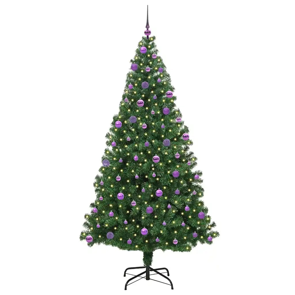 Albero di Natale Artificiale-Albero Natalizio con 300 LED Verde 210 cm 552260