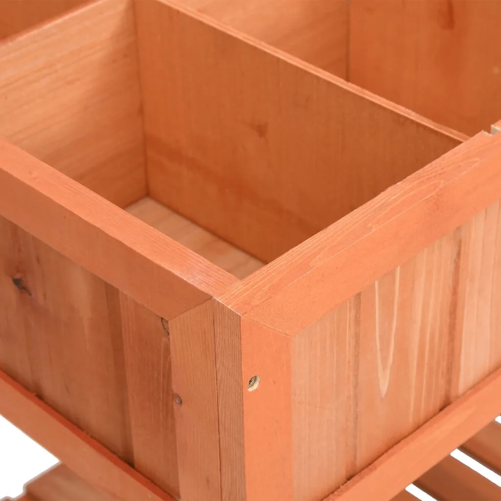 Fioriera per Erbe Aromatiche-Vaso da Esterno-Contenitore per Piante 80x60x80cm Legno Massello di Abete