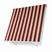 Tenda Parasole Avvolgibile Con Argano Manuale Telaio In Alluminio Copertura In Poliestere 280G Schermo UV Riparo Visivo Per Balcone Terrazzo Portico E Ambienti Esterni 295x250x50 Cm Rosso E Beige