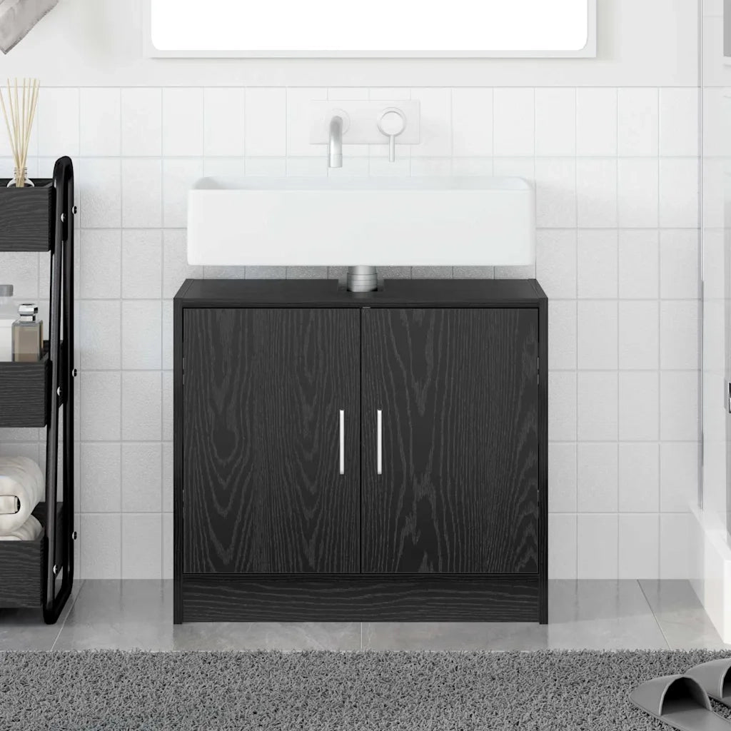 Mobile da Bagno Rovere Nero 63 x 29 x 55 cm Legno multistrato 869208