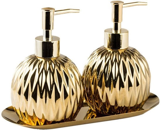Dispensatore di sapone - 2x400 ML - Bagno - Doccia - Pompa di sapone - Sapone per mano - Pompa di sapone autonomo - Set riutilizzabile - flaconi a compressione - flaconi a dosatore - Flessi di crema vuoti