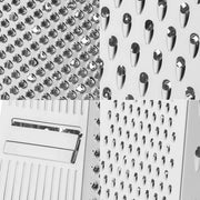 Rasp quadrato 8 x 24 cm - rasp per patate e zucchine - acciaio inox Cromargan - resistente alla lavastoviglie - Argento 1 pacchetto