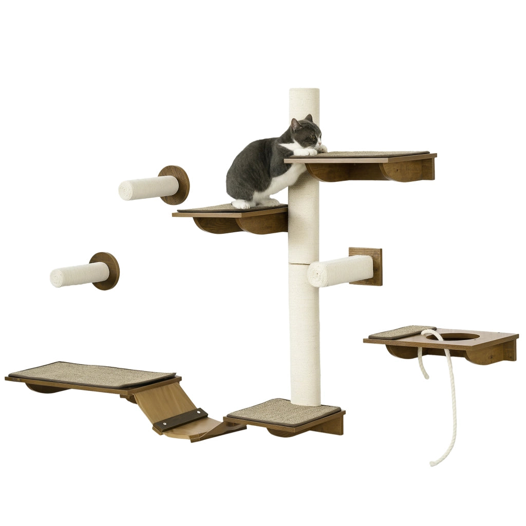 Scala per gatti ¨C Minimal ¨C marrone/bianco crema