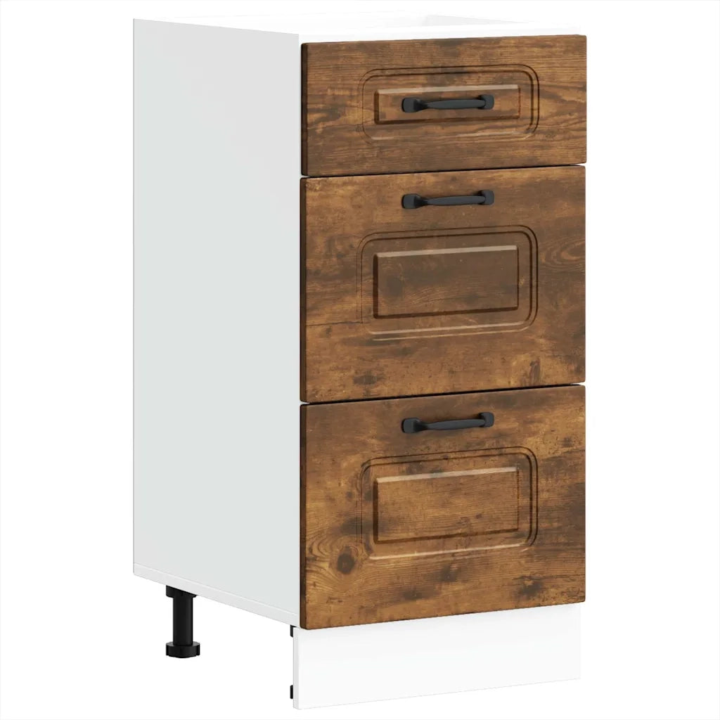 Base da Cucina Kalmar Rovere Fumo in Legno Multistrato 854245