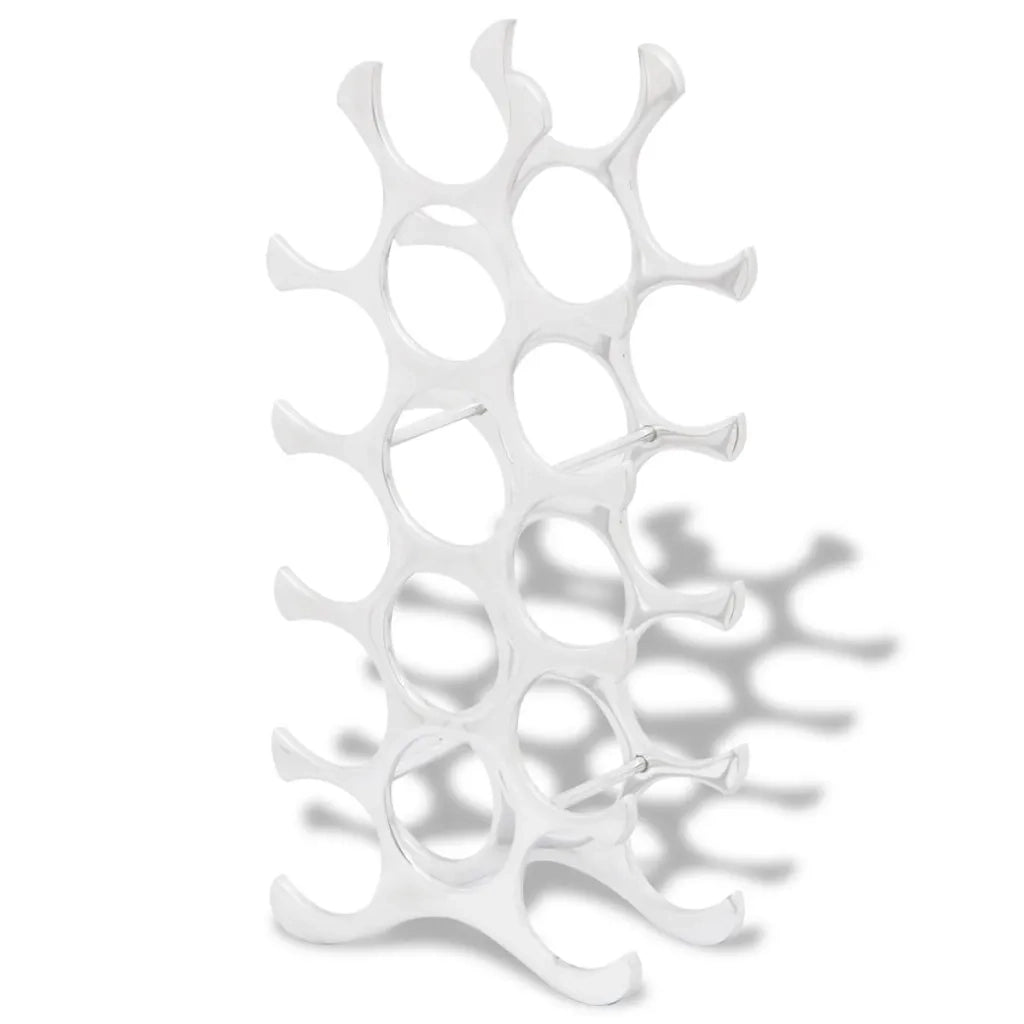 Portabottiglie da Tavola in Alluminio per 15 Bottiglie Argento 242331
