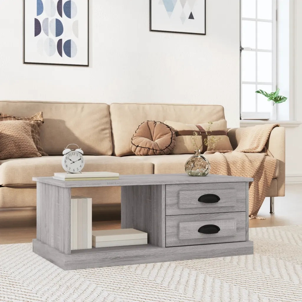 vidaXL Tavolino da Salotto Grigio Sonoma 90x50x35 cm Legno Multistrato