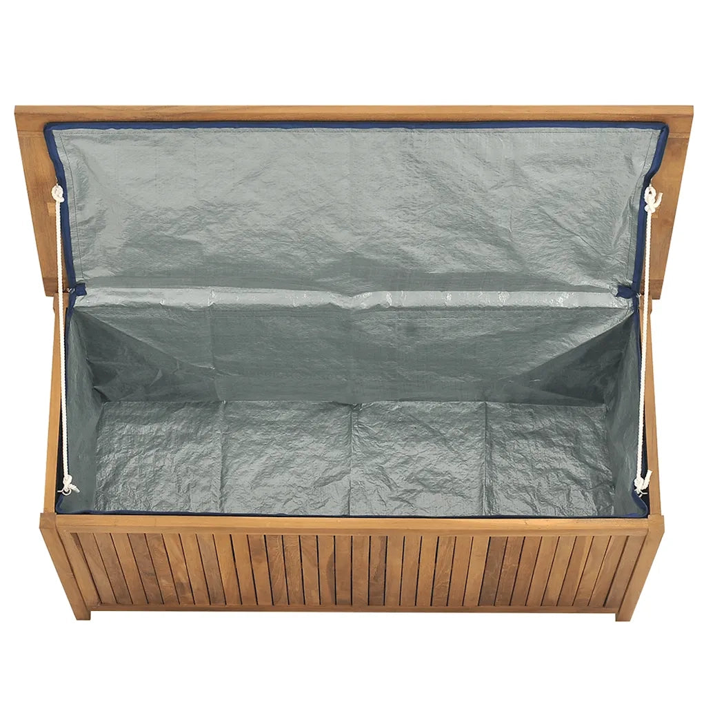 Cassa da Giardino 114x50x58 cm in Legno Massello di Teak CFW7606021