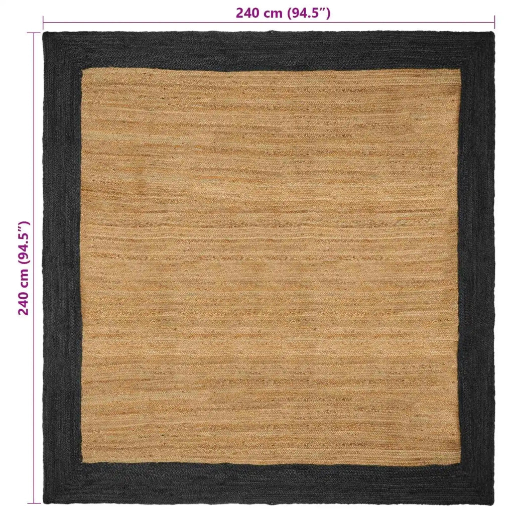 Tappeti per area Grigio Scuro 240 x 240 cm Juta
