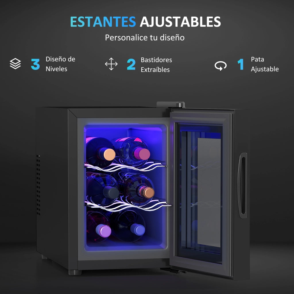 Cantinetta Vino 6 Bottiglie ¨C Xylo ¨C 17L LED Touch Nero
