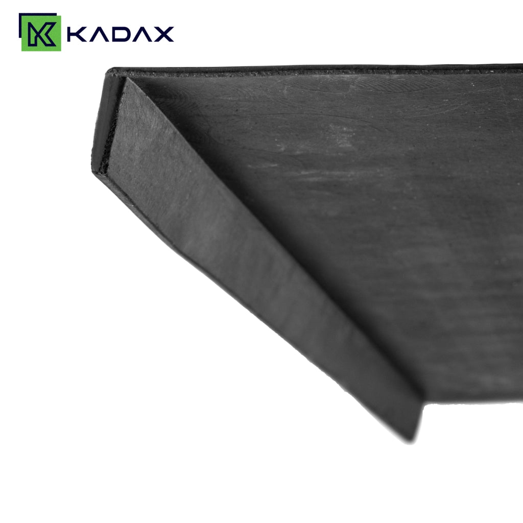 Tappetino per scale in gomma KADAX con bordo traforato, 75 cm, per esterni.