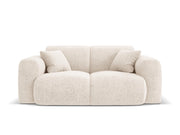 Cosmopolitan Design - Divano "Nolio" 2 posti in ciniglia beige chiaro 