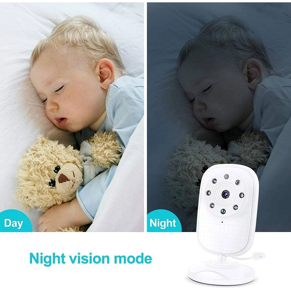 Trade Shop - Baby Monitor Videocamera Schermo 3.5" Wireless Con Fotocamera Visione Notturna -