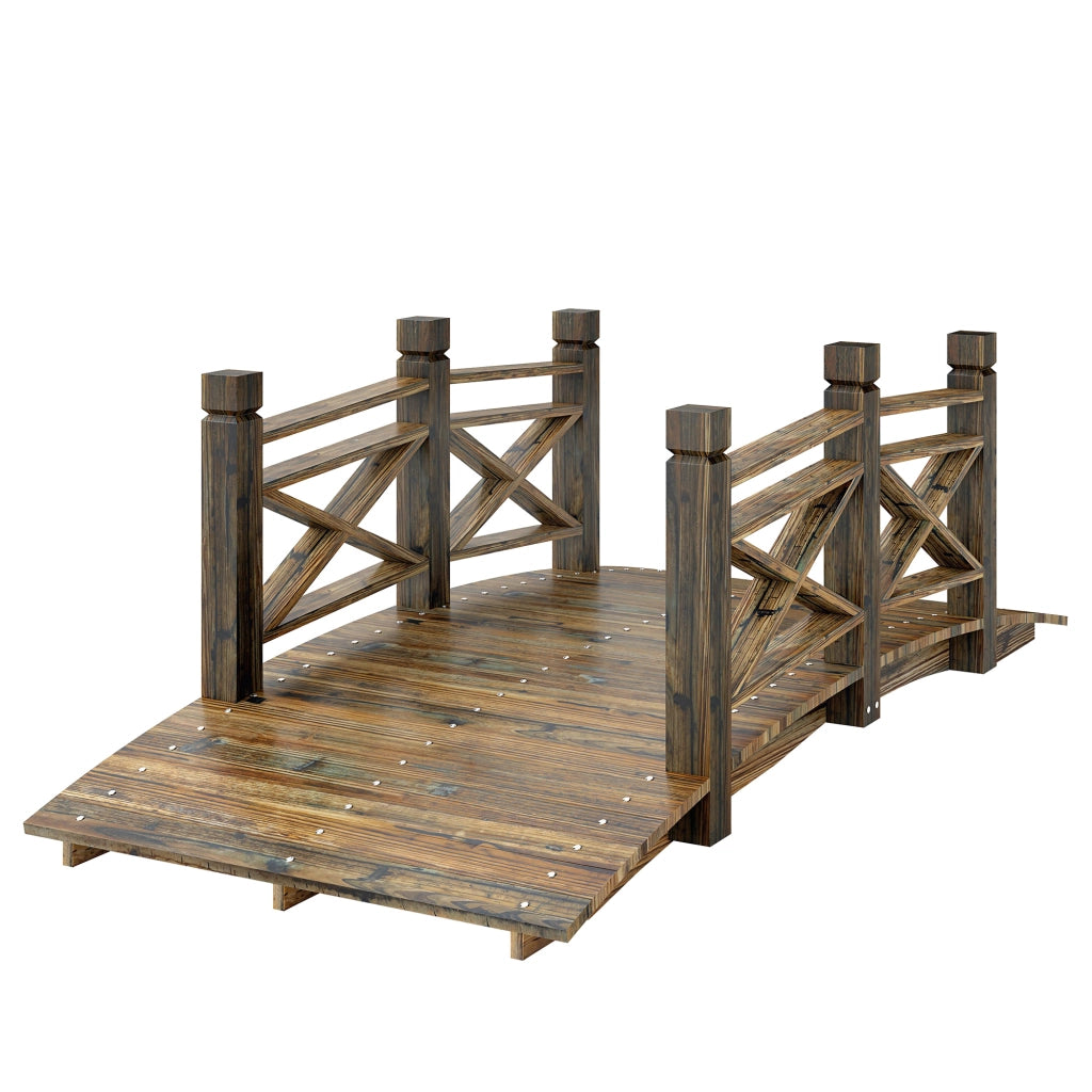 Ponticello da Giardino in Legno di Abete ¨C zephmum ¨C Effetto Antico, 174x78x57.5 cm