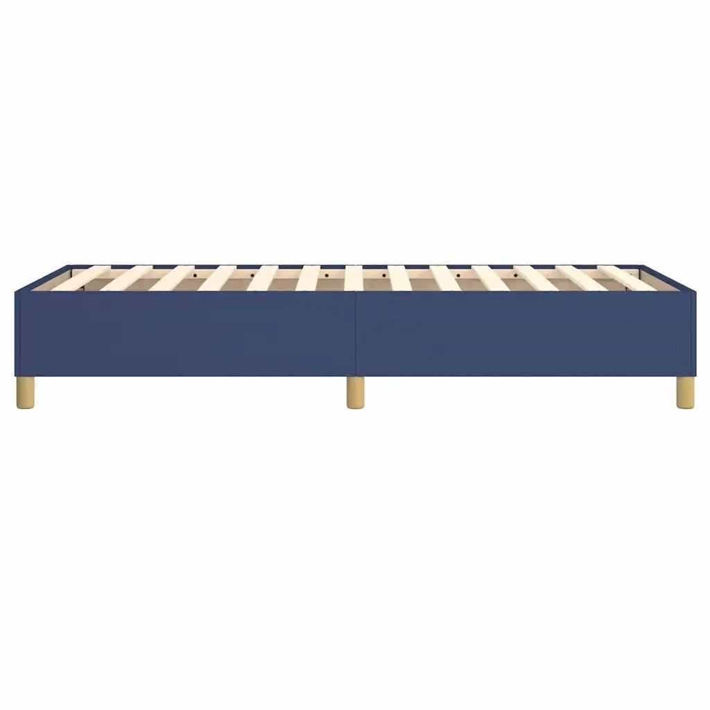 Struttura Letto a Rete a Molle-Giroletto Blu 100x200 cm in Tessuto 370462