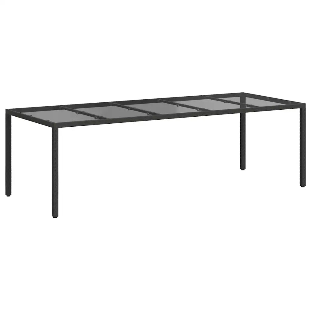 Tavolo da Giardino Nero Puro 250 x 100 x 75 cm polyrattan 362554