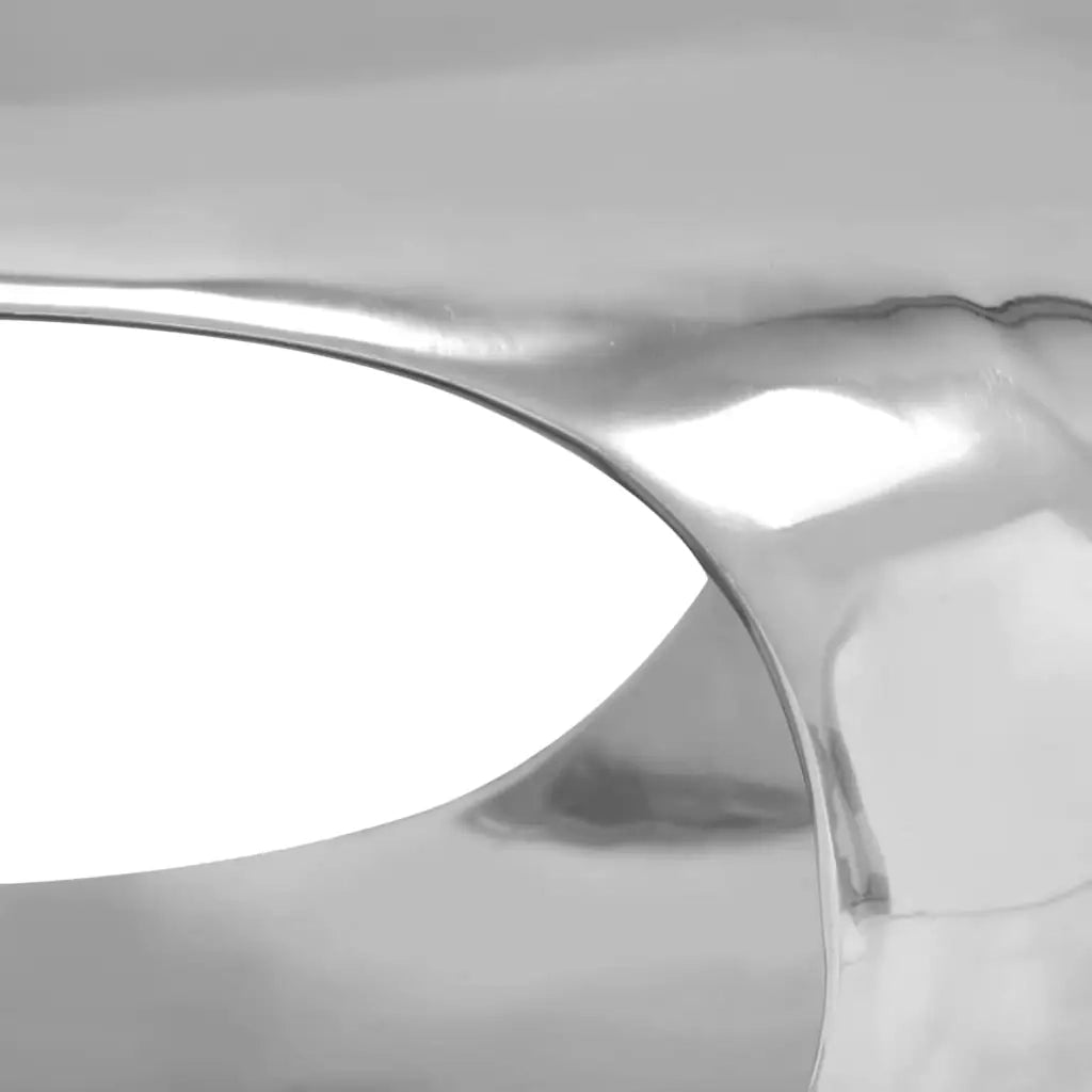 Tavolino da Salotto in Alluminio 50x50x30 cm Argento 359612