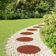 Pietra da Passo 6 pcs Rosso Ø 45 x 1,8 cm Gomma