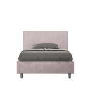 BS COM Letto singolo contenitore imbottito 100x190 microfibra glicine