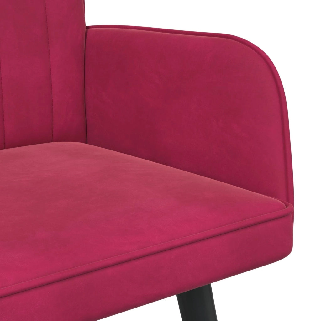Sofa a Due Posti Rosso vino 115 x 61 x 87 cm Velluto 42028964