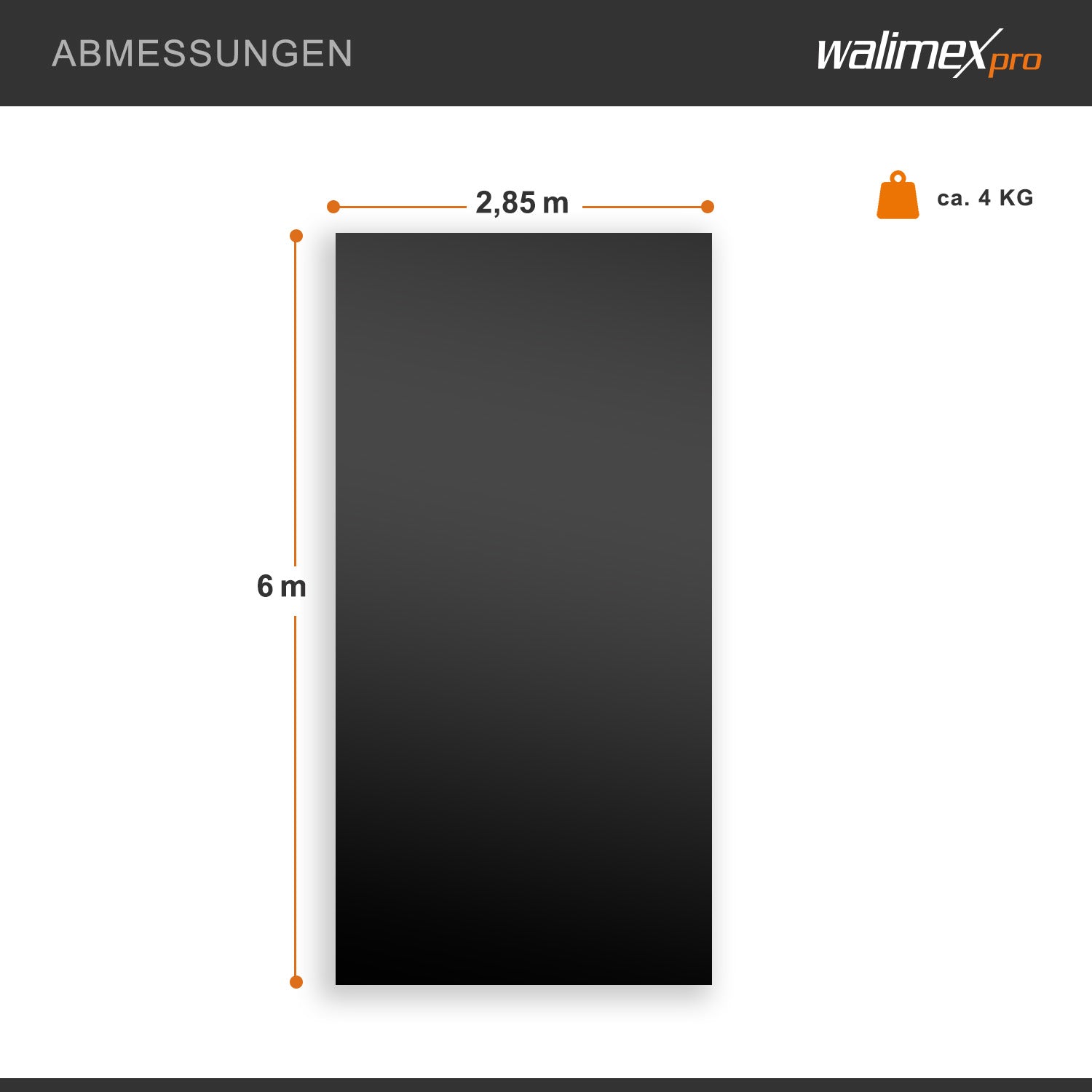 2in1 Sfondo in tessuto 2,85x6m, B/N