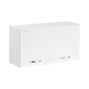Pensile sopracappa Bianco Frassinato con 2 ante da cucina Cm 90x32xh49