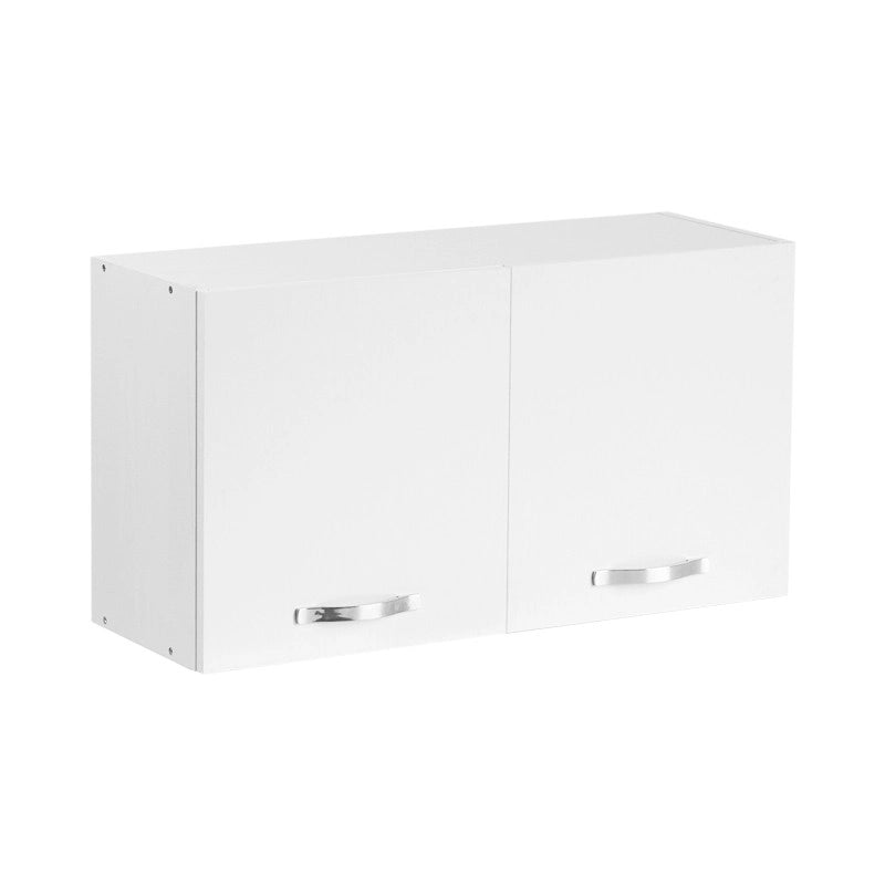 Pensile sopracappa Bianco Frassinato con 2 ante da cucina Cm 90x32xh49