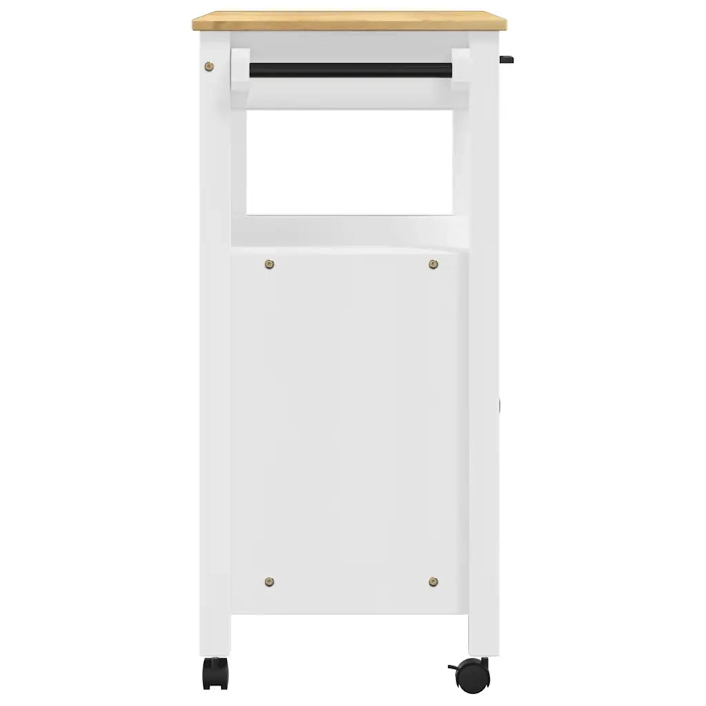 Carrello da Cucina MONZA 84x40x88,5 cm in Legno Massello di Pino 376108