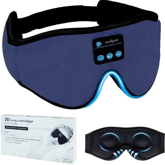 Slaapmasker per fasi del sonno per donne e uomini, occhiali da sonno 3D con cuffia Bluetooth, cuffia da sonno regolabile per viaggiatori, yoga, sonno per persone che dormono sui fianchi