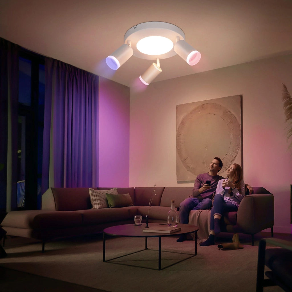 ZMH Faretto da soffitto 3 lampadine GU10 20W camera da letto 3000k lampada cucina metallo orientabile