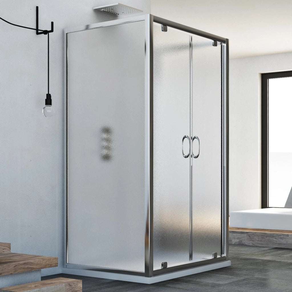 Box Doccia 3 lati 80x130x80 CM H185 stampato C mod. Sintesi Trio 2 Ante