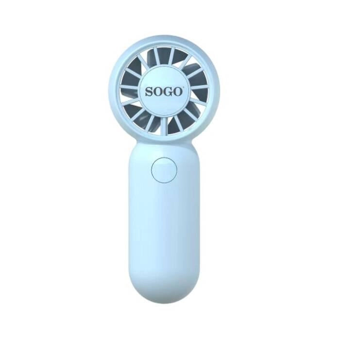 Ventilatore portatile ricaricabile da mano, batteria 500mAh, 3 velocità, rotazione 10400 rpm, motore BLDC, ricarica USB-C - SOGO