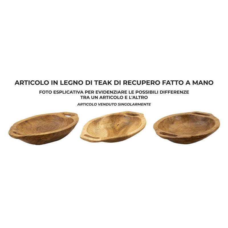 Set Tasche Wan In Teak Riciclato cm 37x26,5x7 (pezzi Unici - Non Ripiani In Serie)