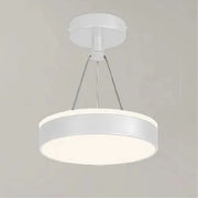 Trade Shop - Lampadario A Sospensione Led 24 W Cerchio Tondo Moderno Bianco Doppia Luce 50506 -