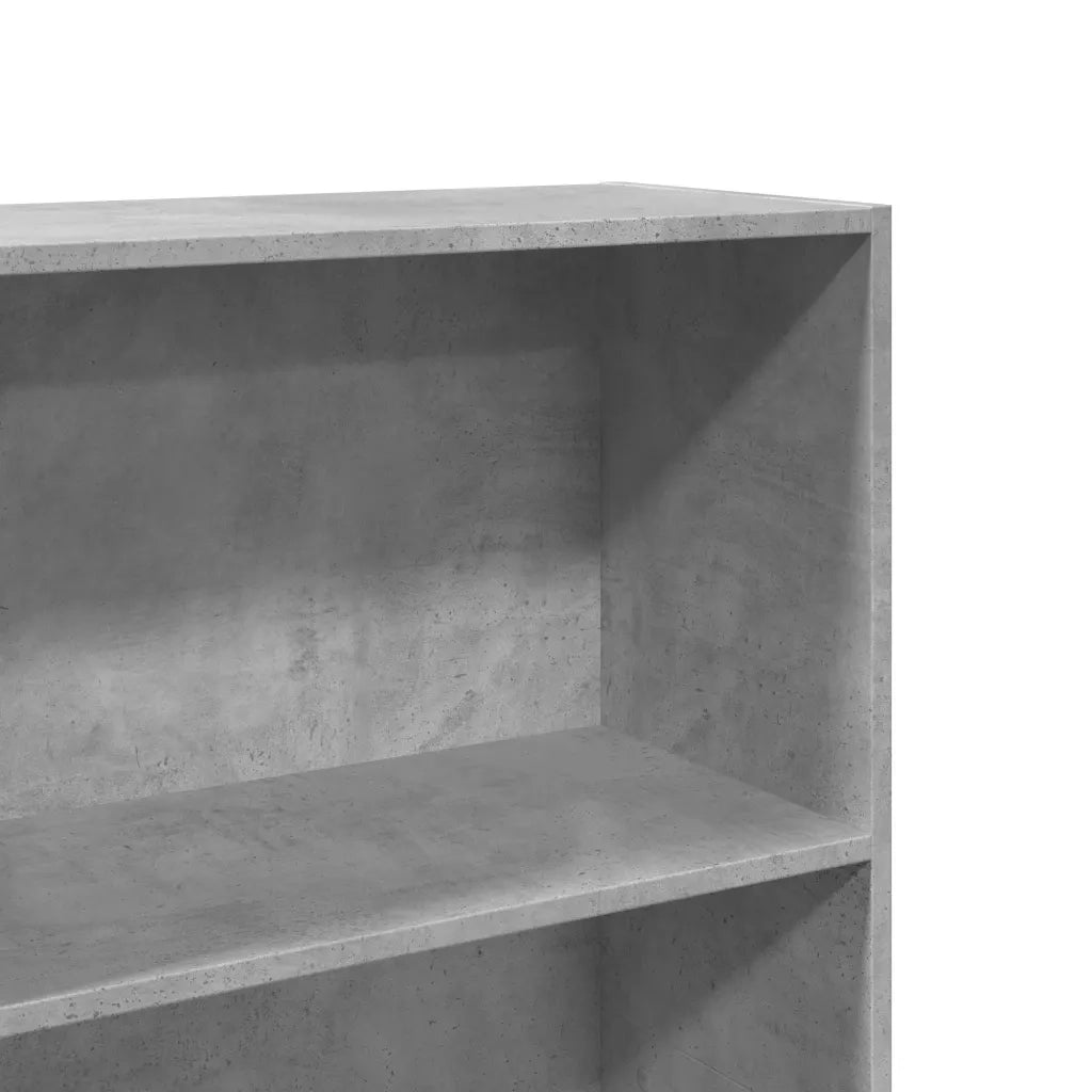Libreria-Scaffale per Libri-Mobile di Stoccaggio Grigio Cemento 60x30x152 cm in Legno Multistrato
