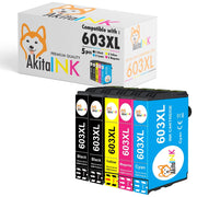 5 Cartucce Epson 603XL Compatibili AkitaINK Colori