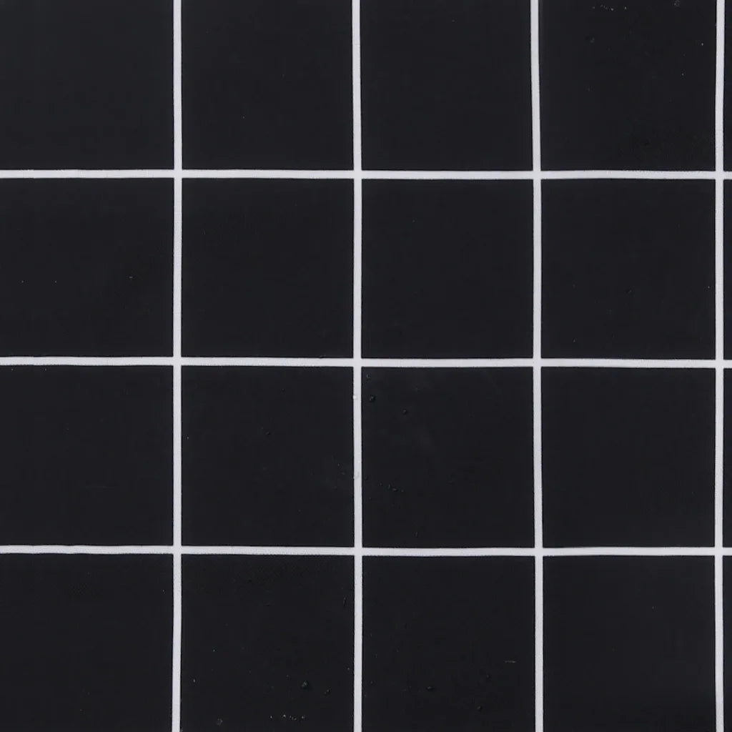 Cuscini Sedia 6 pz Motivo a Quadri Nero 40x40x4 cm in Tessuto 361016