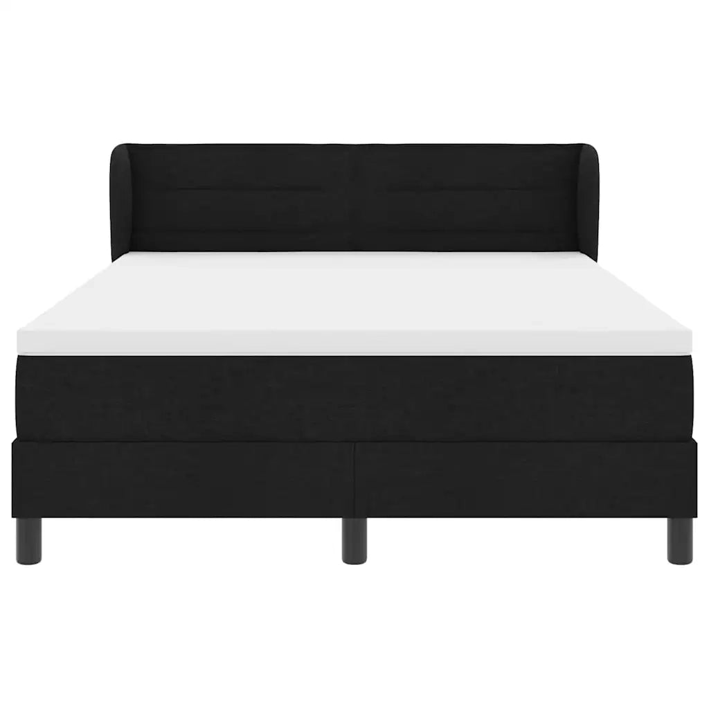 Letto a molle con materasso Nero 140 x 190 cm Tessuto 3339956