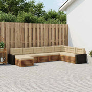 Set di divani da esterno 8 pz Naturale e Beige 3383726