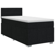 Letto box spring con materasso Nero 90 x 190 cm Tessuto 3451096