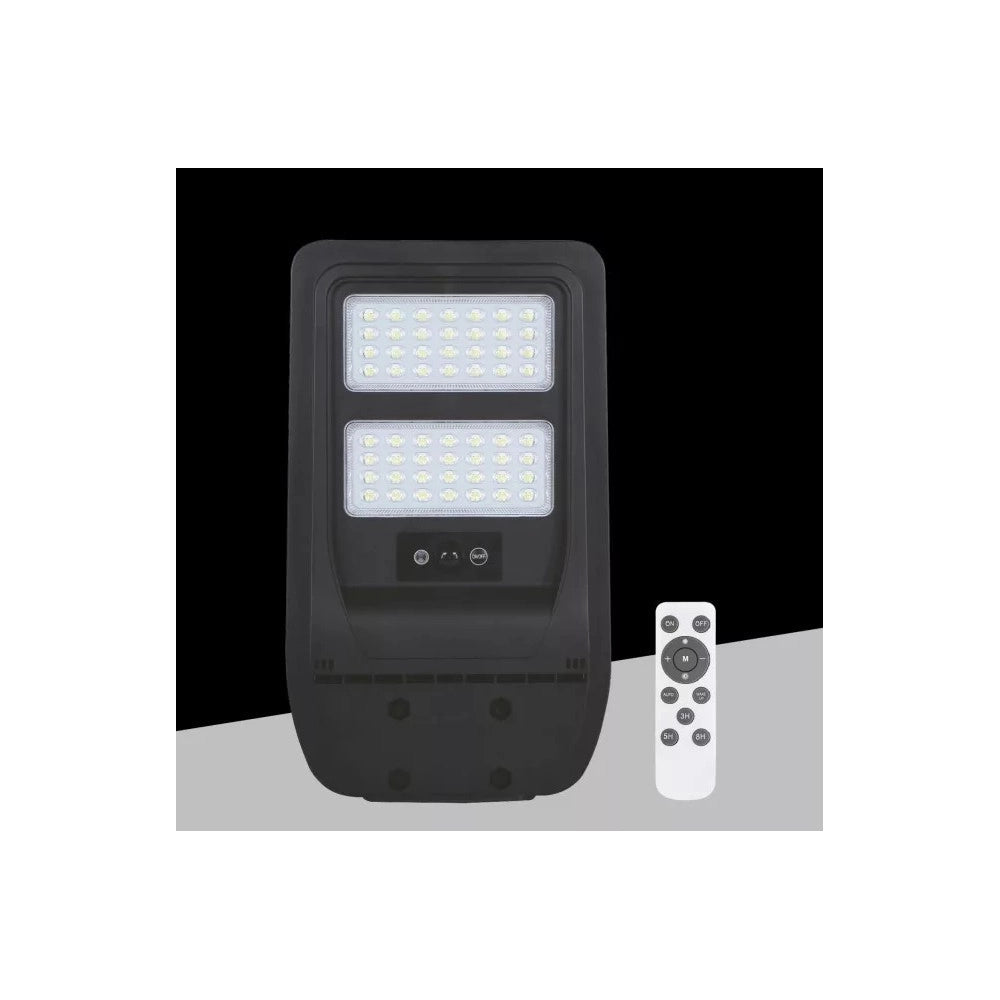Trade Shop - Lampione Faretto Solare 100w Con Sensore Crepuscolare Luce Naturale 4000k Tr-100w -