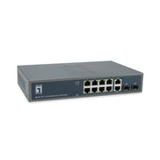 Levelone gep-1221 switch di rete non gestito gigabit ethernet (10/100/1000) supporto power over ethernet (poe) nero