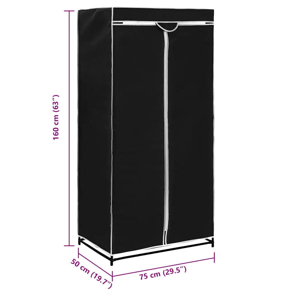 Armadio 2 pz Nero 75x50x160 cm CFW4499468