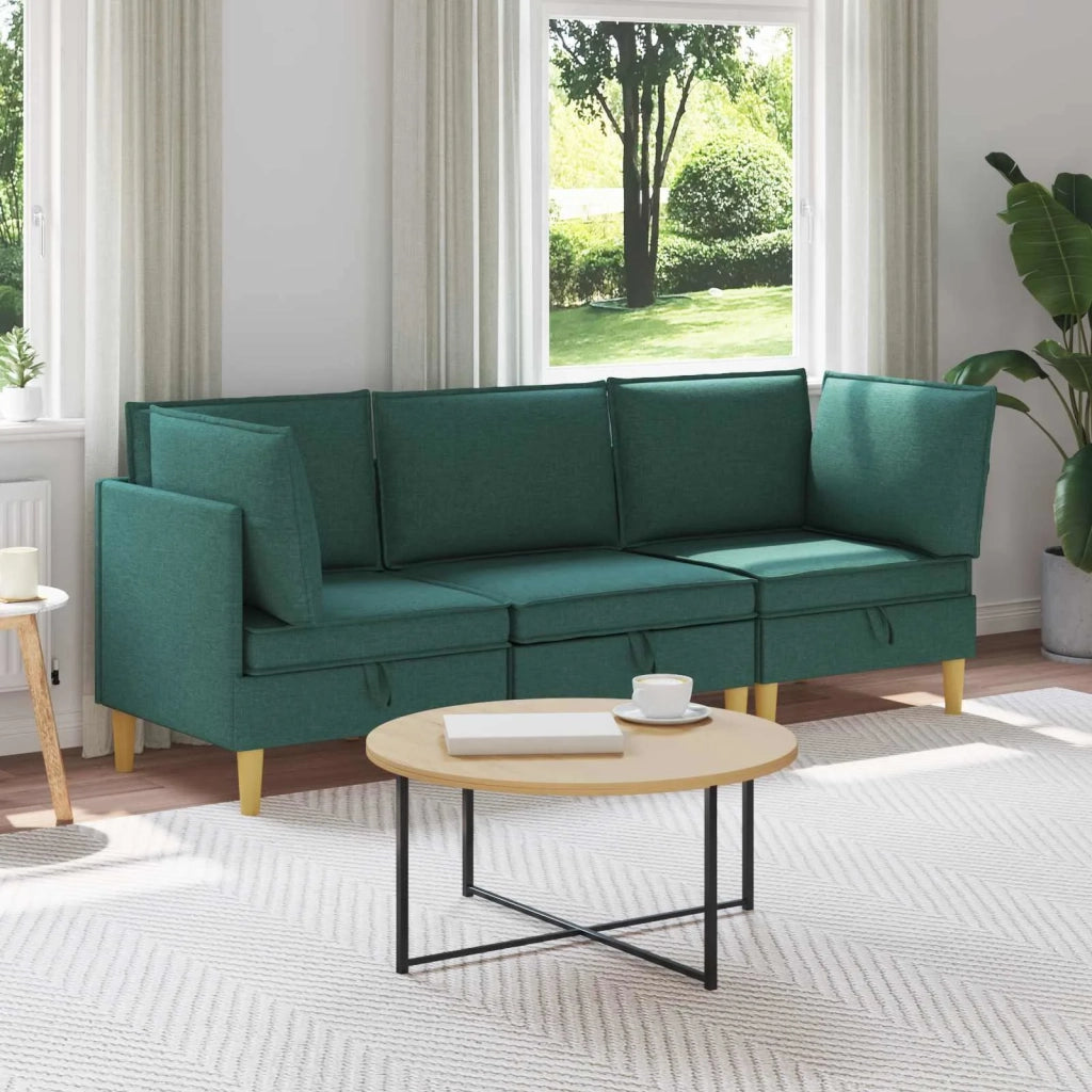 Set di divani modulari con spazio di archiviazione 3 pcs