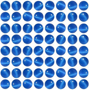 MJDCB 35 pezzi di cristallo blu reale 10 mm a forma di occhio di gatto, cristalli rotondi e liberi, per la creazione di gioielli, bracciali, collane, orecchini e accessori