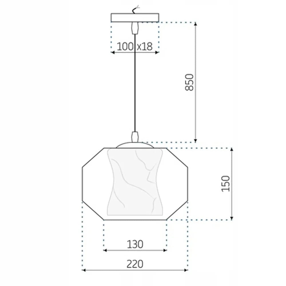 Lampada White Marble APP908-1CP