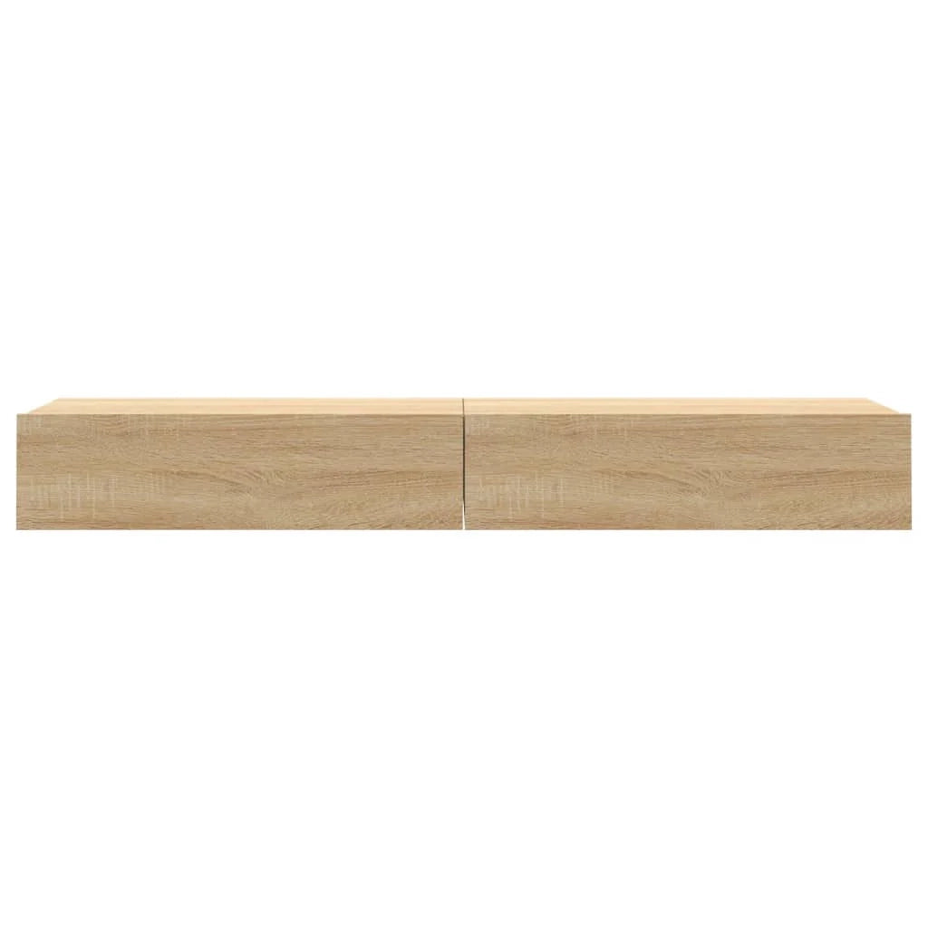 Mobile TV multimediale scaffale TV credenza mobile TV per sala da pranzo soggiorno camera da letto con illuminazione a LED 2 pezzi rovere Sonoma 60 x 35 x 15,5 cm marrone 02_0028891