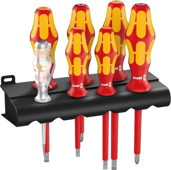 160 i/165 i/7 Rack set di chiavi a batteria Kraftform Plus Serie 100 - chiave a batteria con manometro - 7 pezzi