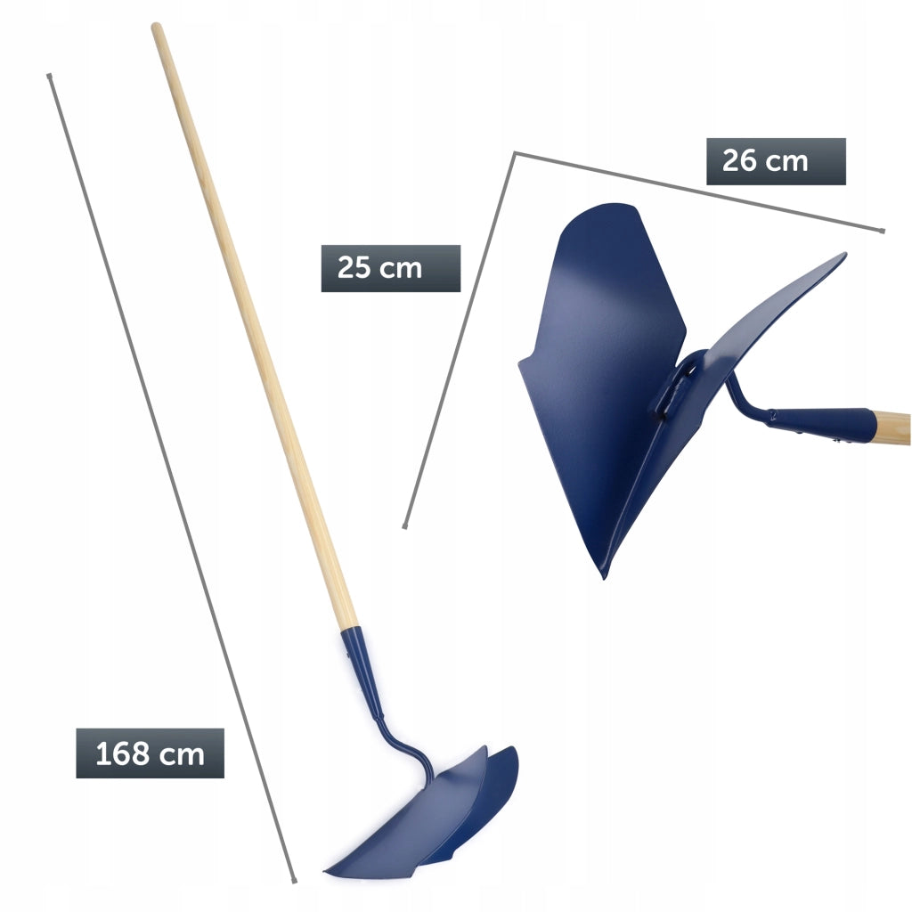 KADAX Ripper per patate manuale, grande aratro da giardino con vomere zigrinato da 170 cm